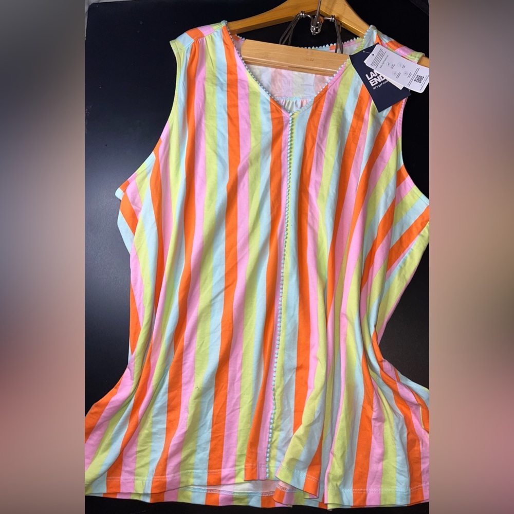 Lands' End Women's Light Weight Trimmed Tank Top Size 3XL NWT